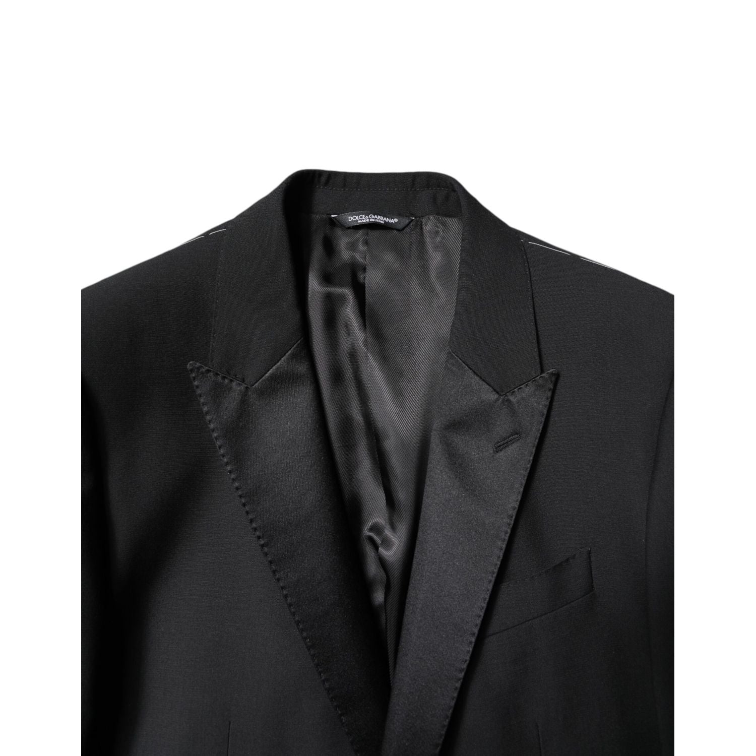 Dolce & Gabbana Black Wool Single Breasted 2 Piece Suit