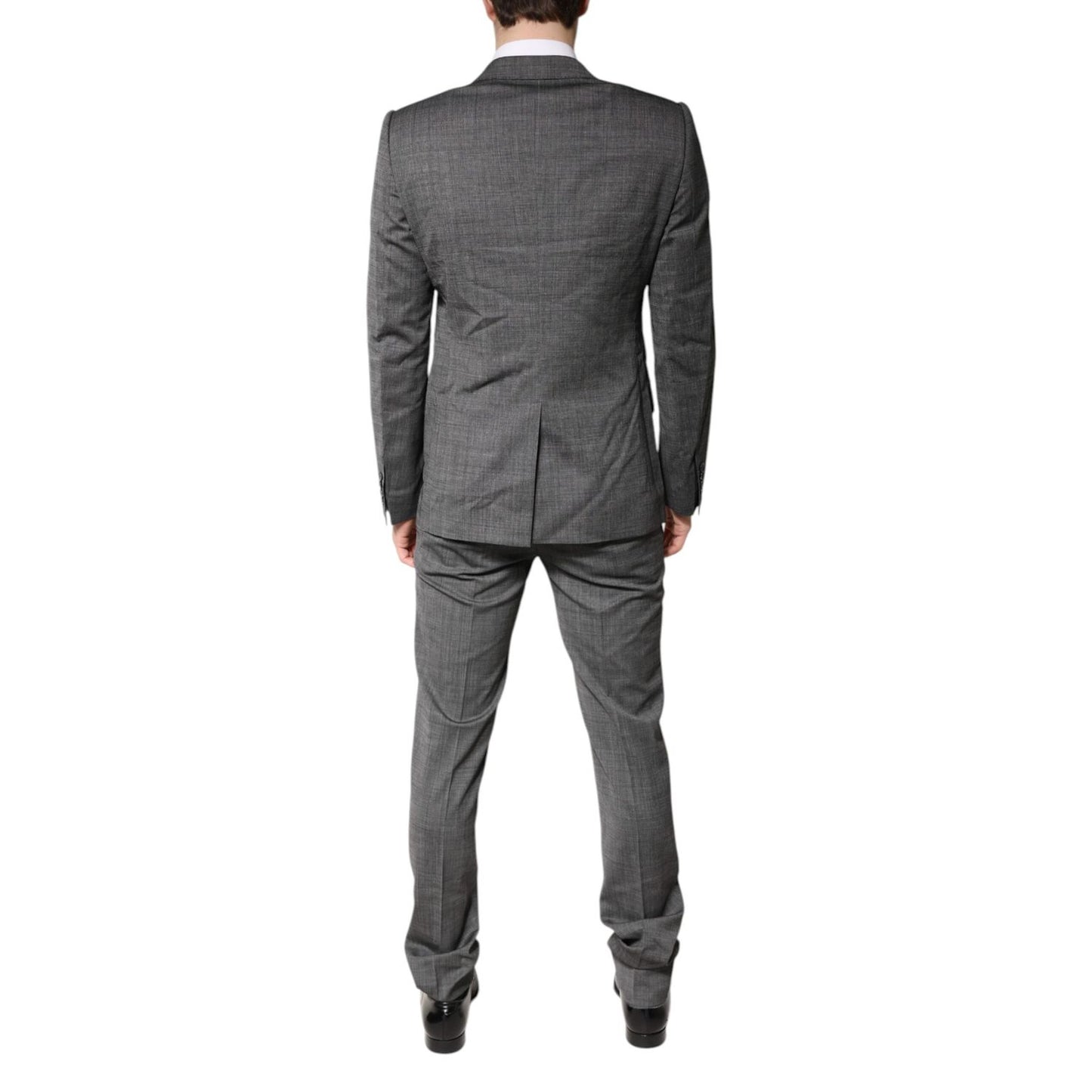 Dolce & Gabbana Gray Wool Single Breasted 2 Piece Suit