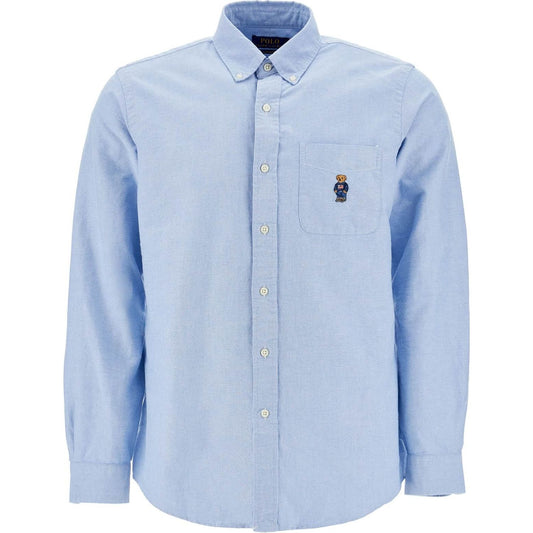 Polo Ralph Lauren light blue cotton shirt with embroidered pocket