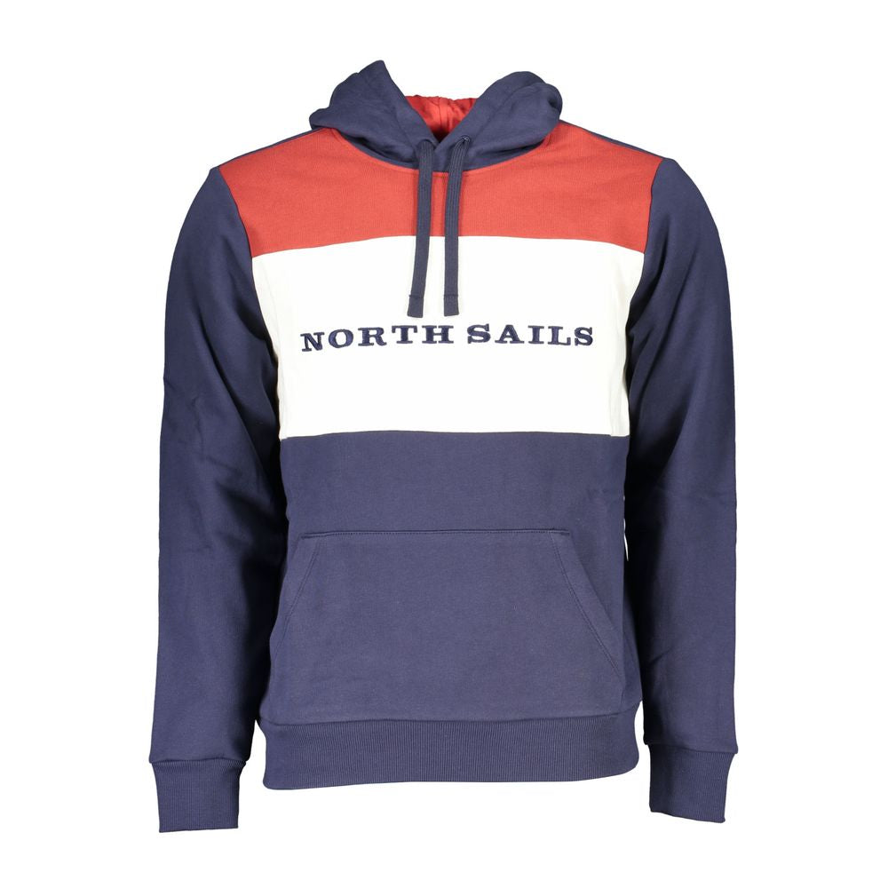 North Sails Blue Cotton Men Sweatshirt North Sails