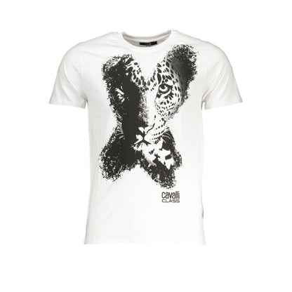 Cavalli Class White Cotton Men's T-Shirt