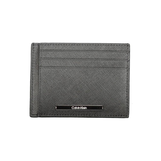 Calvin Klein Black Leather Mens Wallet Holder