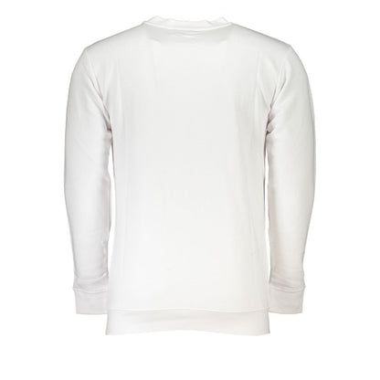 Cavalli Class White Cotton Men Sweatshirt