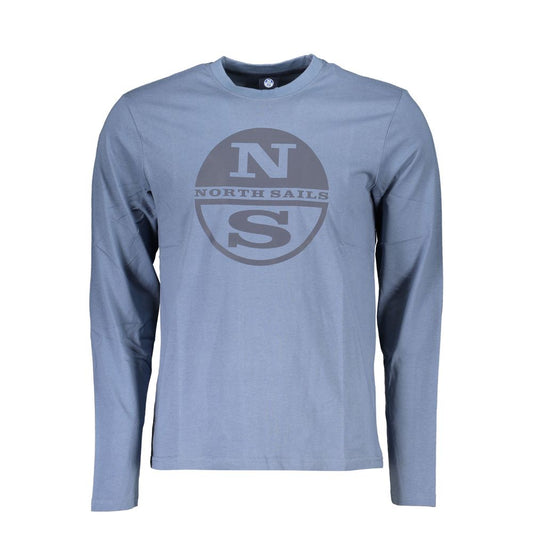 North Sails Blue Cotton Men T-Shirt