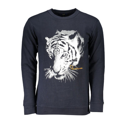 Cavalli Class Blue Cotton Men Sweatshirt