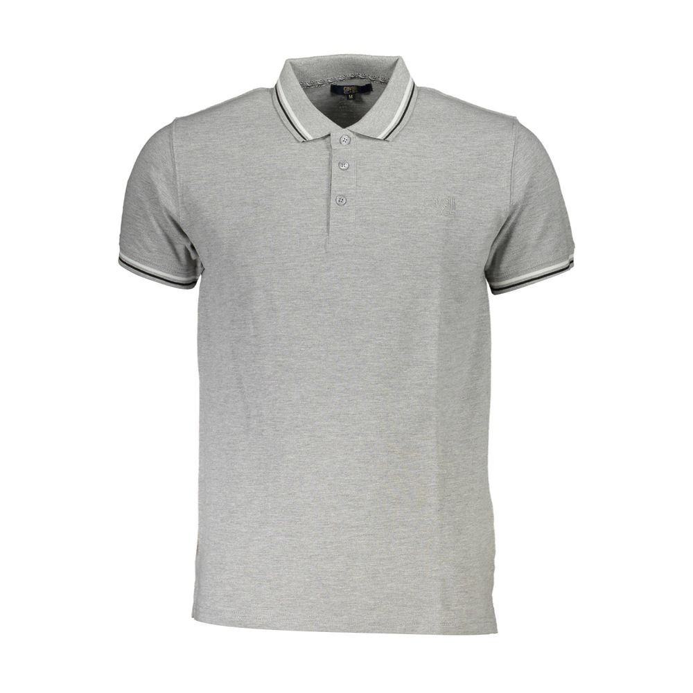 Cavalli Class Grigio Cotton Men Polo