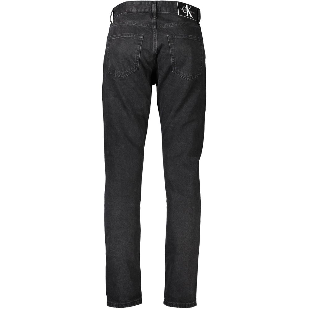 Calvin Klein Black Cotton Straight-Leg Jeans Calvin Klein