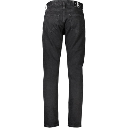 Calvin Klein Black Cotton Straight-Leg Jeans Calvin Klein