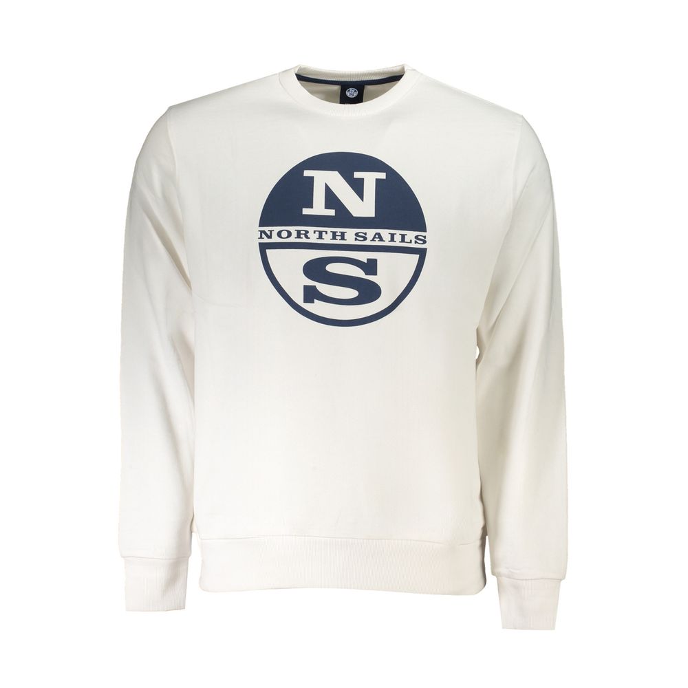 North Sails White Cotton Sweatshirt North Sails