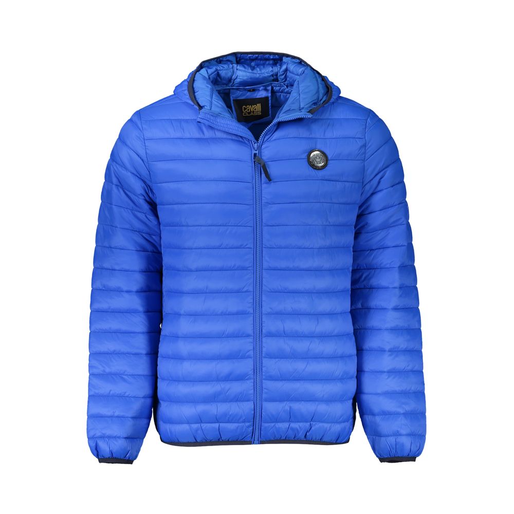 Cavalli Class Blue Polyamide Shell Jacket Cavalli Class