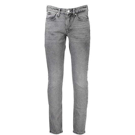 Calvin Klein Gray Cotton Men Jeans