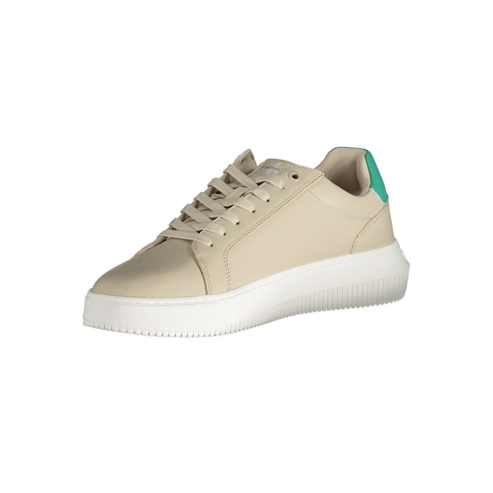 Calvin Klein Beige Polyester Athletic Sneakers Calvin Klein