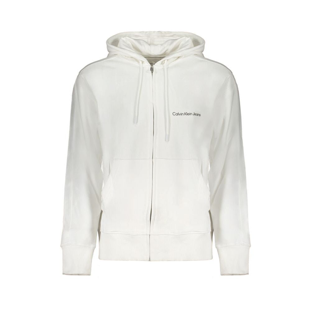 Calvin Klein White Cotton Men's Hooded Sweater