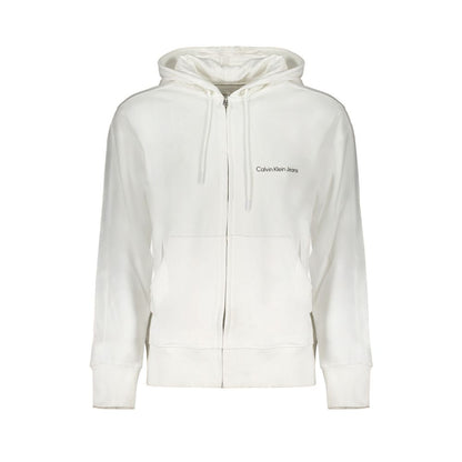 Calvin Klein White Cotton Men's Hooded Sweater