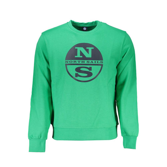 North Sails Green Cotton Sweatshirt North Sails