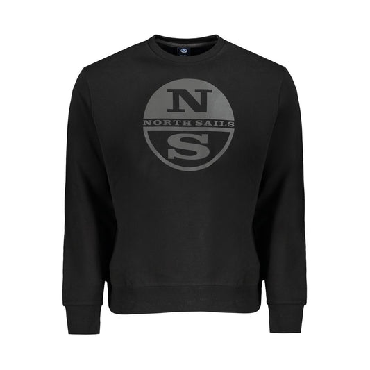 North Sails Black Cotton Sweatshirt North Sails