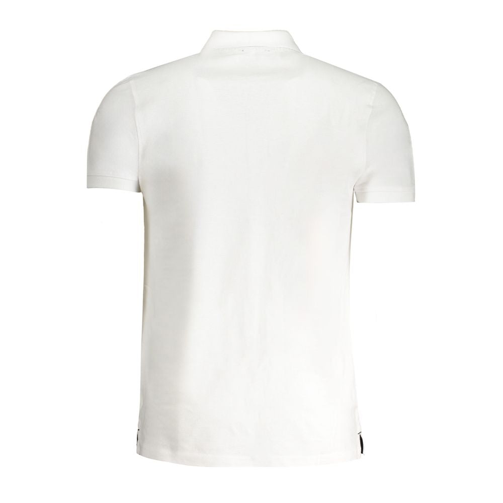 Cavalli Class Bianco Cotton Men Polo Shirt