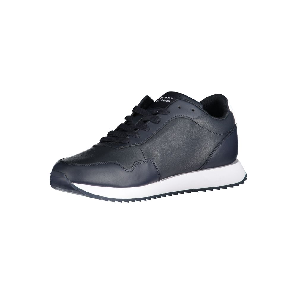 Tommy Hilfiger Blue Leather Men Sneaker