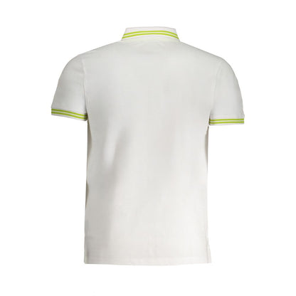 Cavalli Class White Cotton Men Polo Shirt