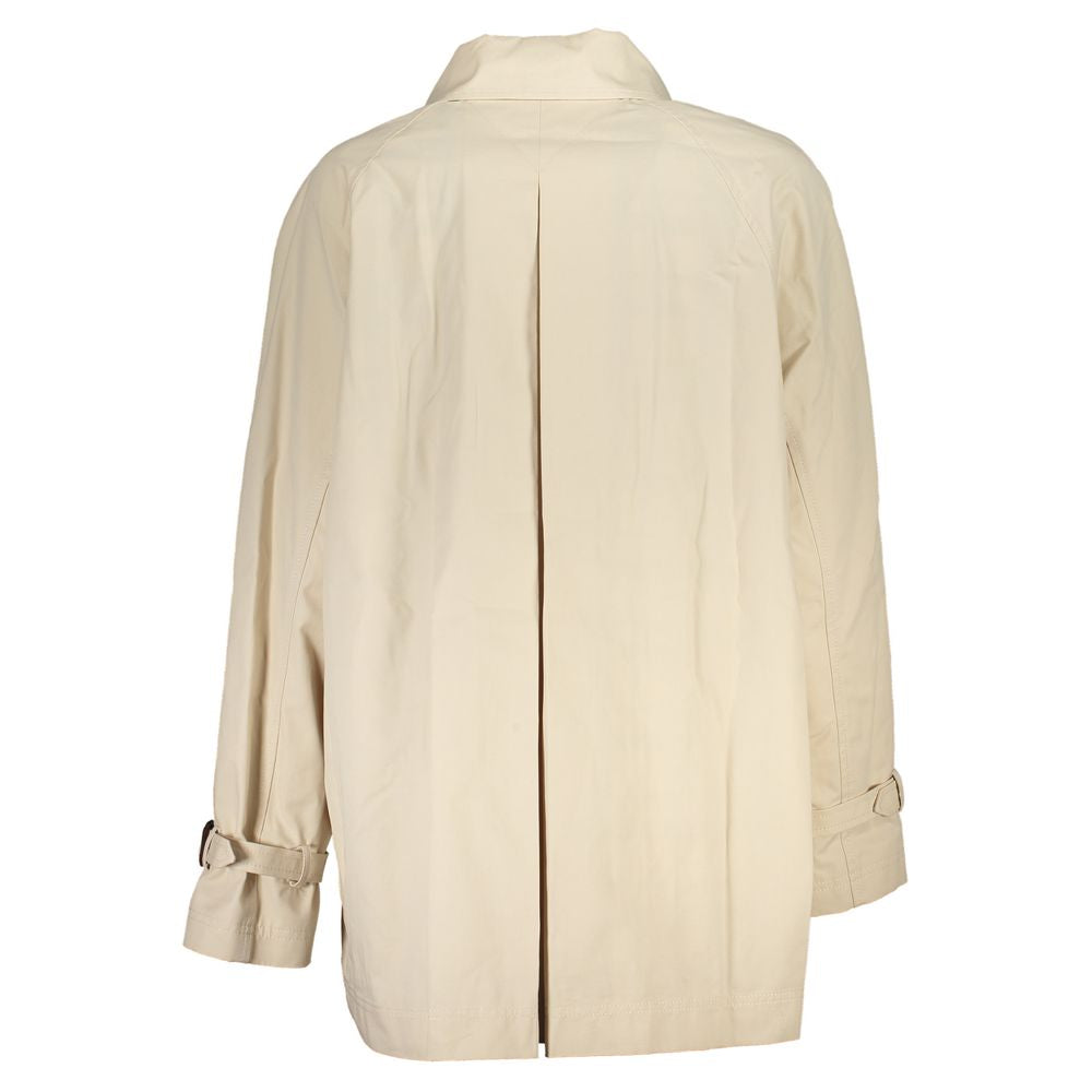 Tommy Hilfiger Beige Cotton Trench Coat Tommy Hilfiger