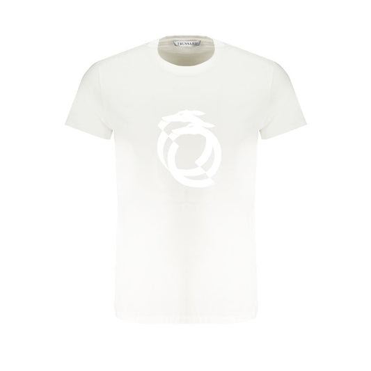 Trussardi Bianco Cotton Men T-Shirt