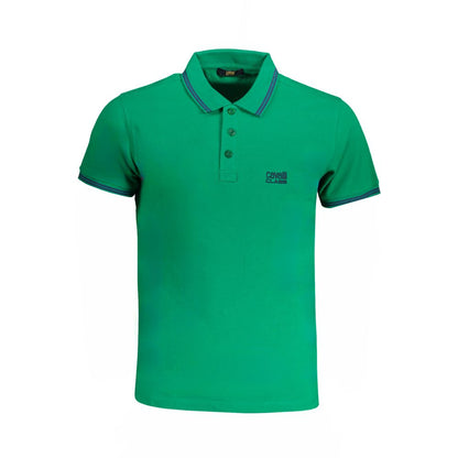 Cavalli Class Verde Cotton Men Polo Shirt