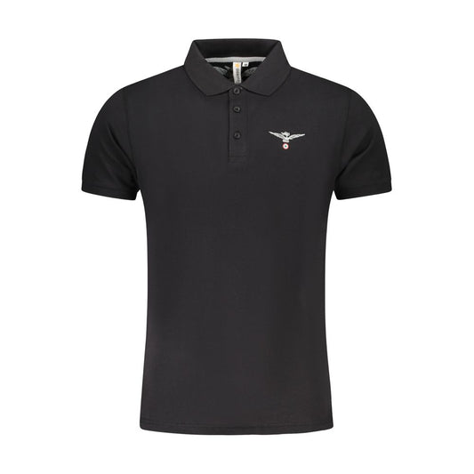 Accademia Militare Black Cotton Men Polo
