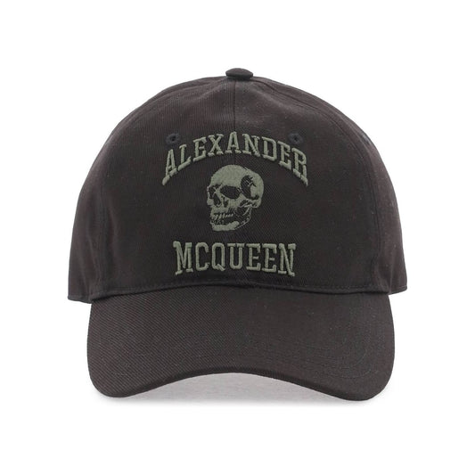 Alexander Mcqueen varsity skull baseball cap Scarves Hats & Gloves Alexander Mcqueen