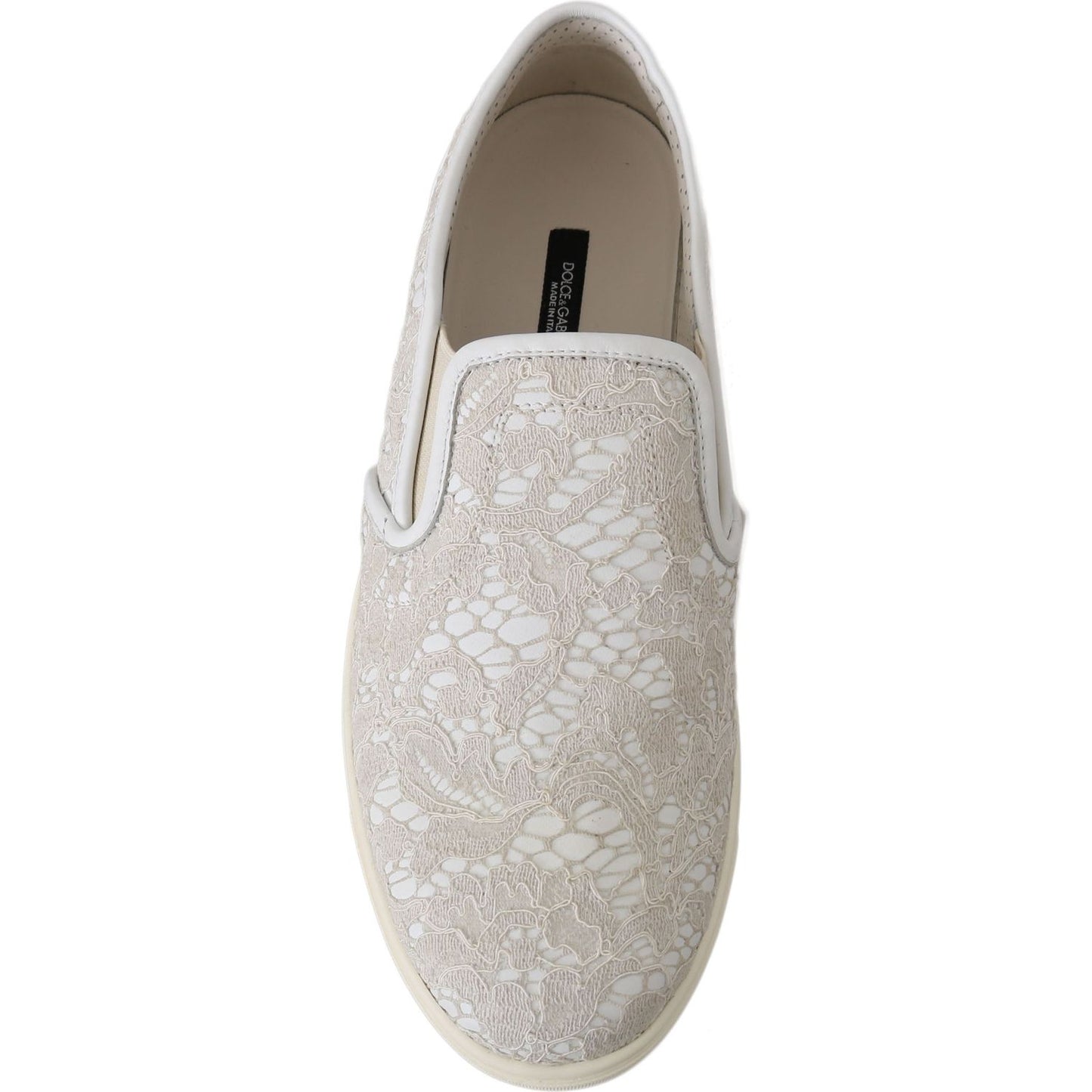 Dolce & Gabbana Elegant Off White Loafers for Ladies WOMAN SNEAKERS Dolce & Gabbana