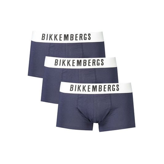 Bikkembergs Blue Polyester Men's Boxer