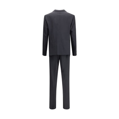 Dsquared² Black Fleece Wool Two-Piece Suit