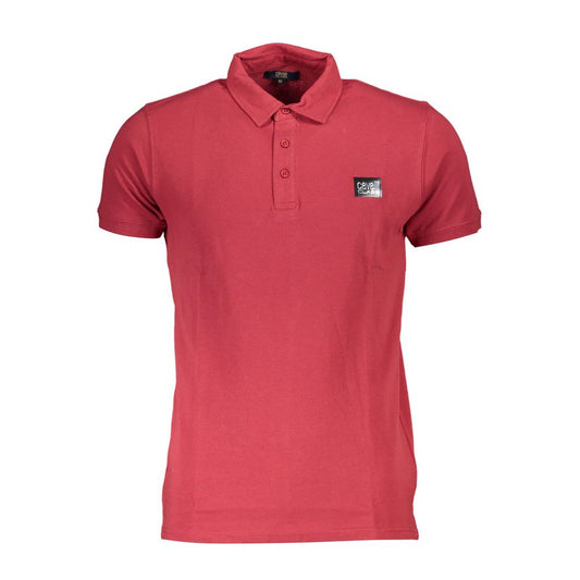 Cavalli Class Rosso Cotton Men Polo Cavalli Class
