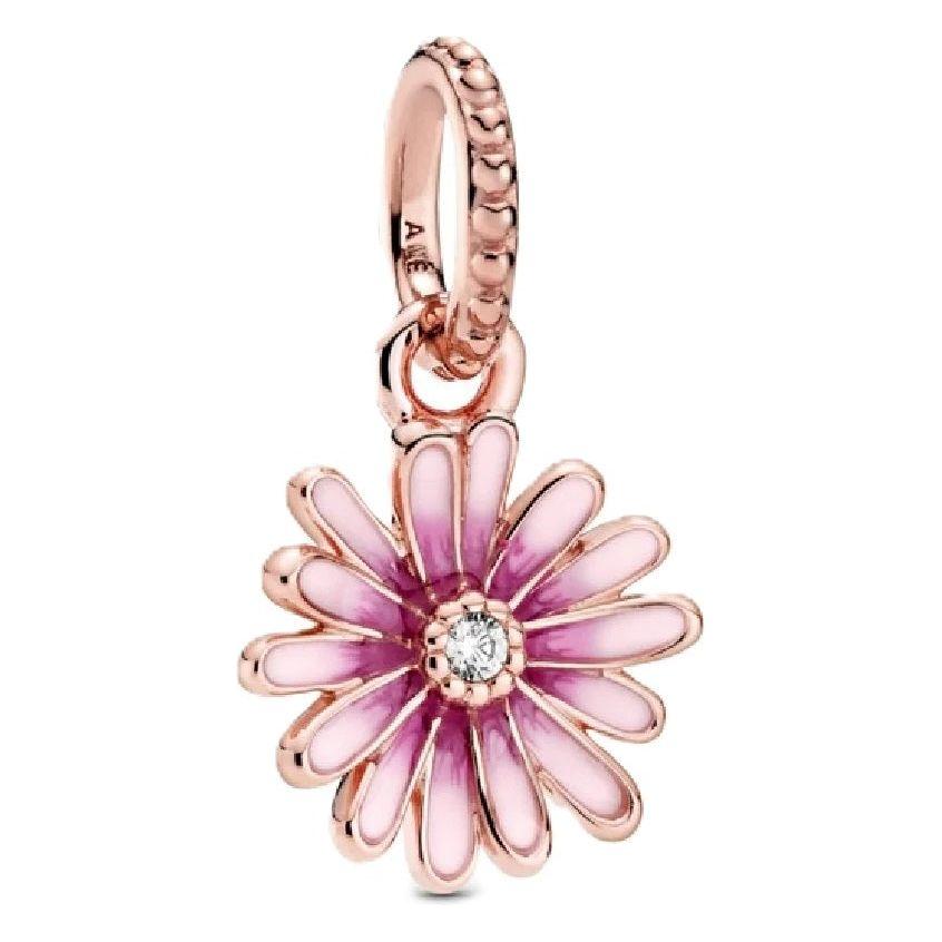 PANDORA CHARMS Mod. PINK DAISY FLOWER Charms & Pendants PANDORA