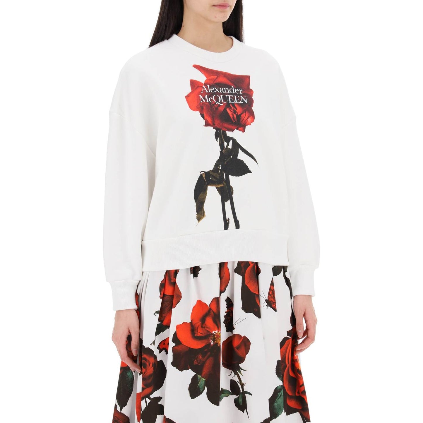 Alexander Mcqueen shadow rose sweatshirt Topwear Alexander Mcqueen