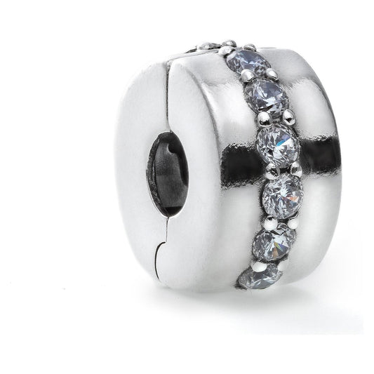 PANDORA CHARMS Mod. CLEAR SPARKLING ROW CLIP DESIGNER FASHION JEWELLERY PANDORA