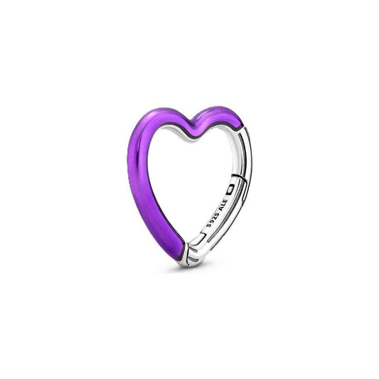 PANDORA CHARMS Mod.  PURPLE HEART OPENABLE LINK Charms & Pendants PANDORA