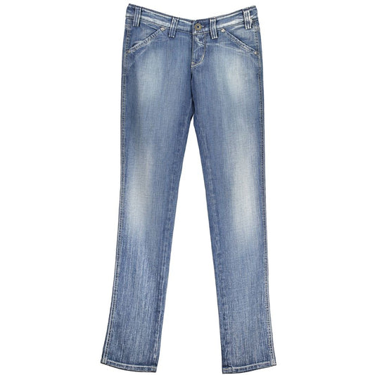 RE-START Azzurro Cotton Women Jeans RE-START