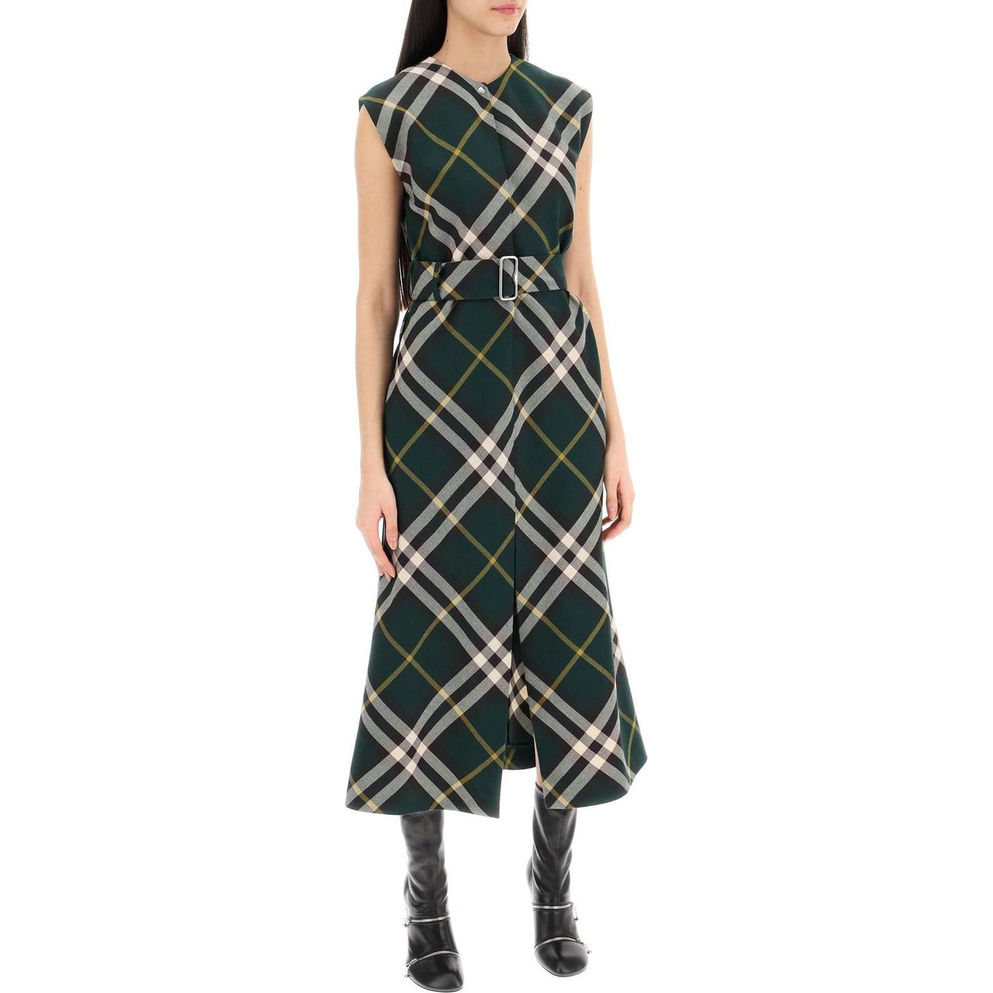 Burberry ered wool midi dress Dresses Burberry