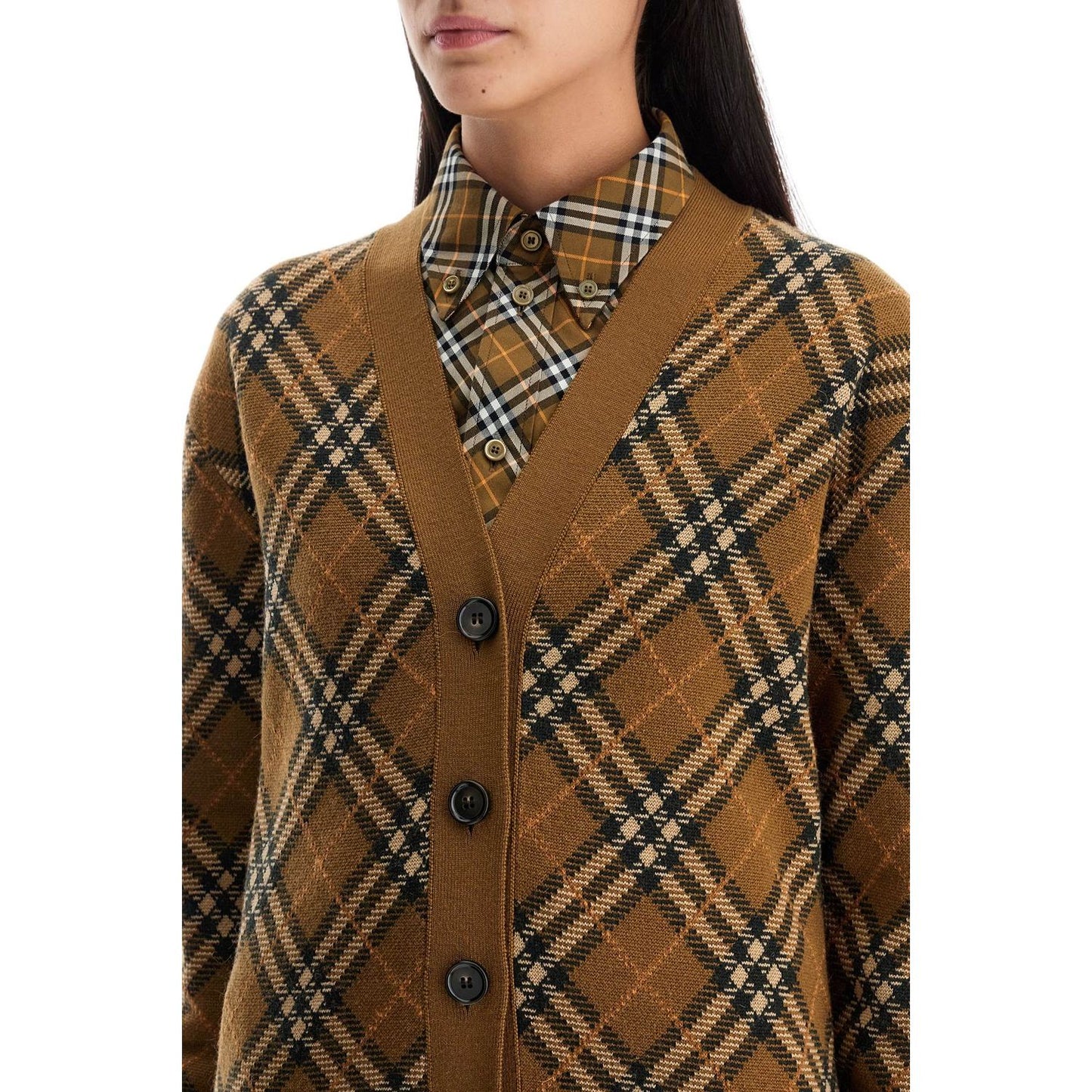 Burberry ered wool and mohair cardigan sweater Knitwear Burberry