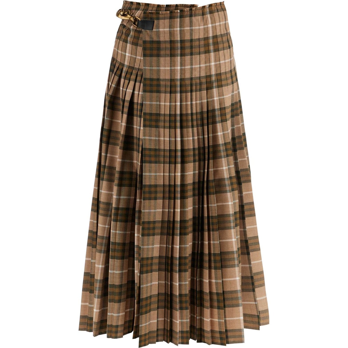 Burberry ered wool blend maxi kilt skirt Skirts Burberry