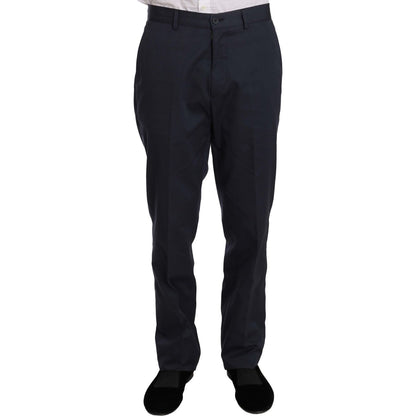 Romeo Gigli Two Piece 3 Button Cotton Blue Solid Suit Romeo Gigli