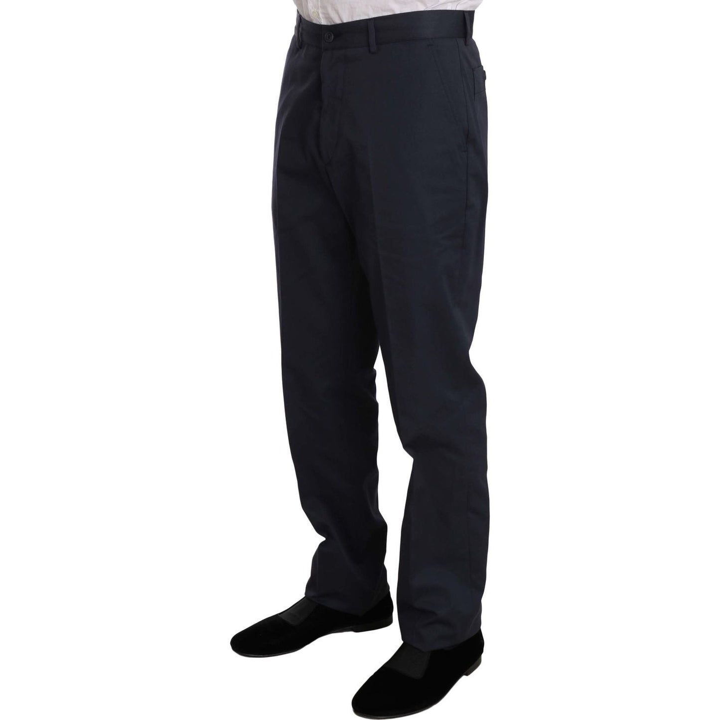 Romeo Gigli Two Piece 3 Button Cotton Blue Solid Suit Romeo Gigli