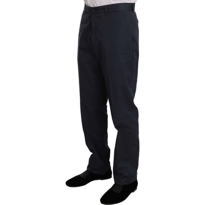 Romeo Gigli Two Piece 3 Button Cotton Blue Solid Suit Romeo Gigli