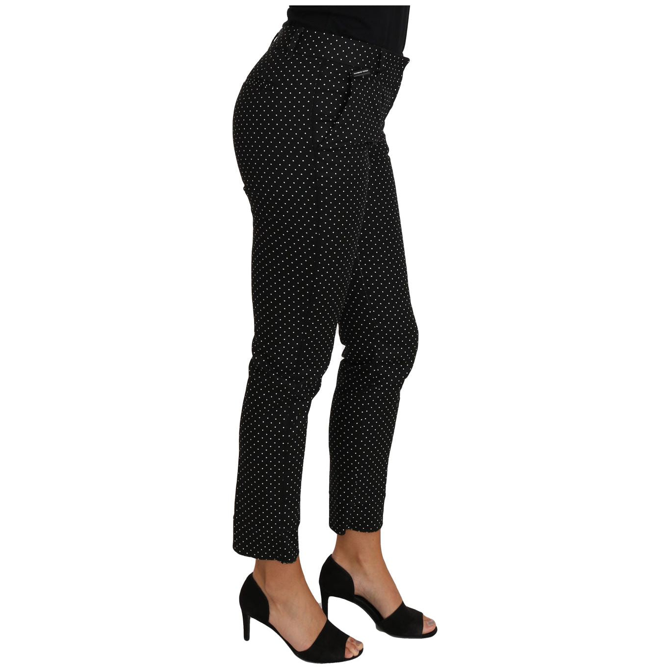 Dolce & Gabbana Elegant Polka Dot Cropped Trousers Jeans & Pants Dolce & Gabbana