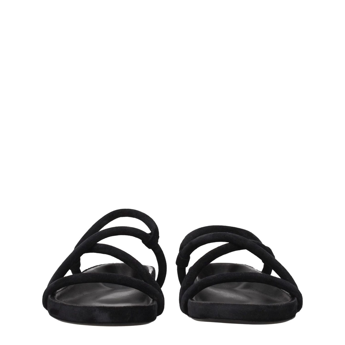 Isabel Marant Black Leather Flat Sandals