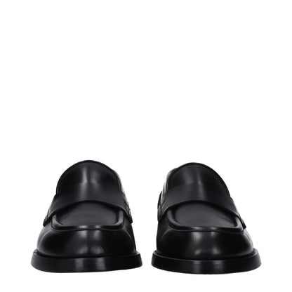 Dolce & Gabbana Black Leather Slip-On Loafers Dolce & Gabbana