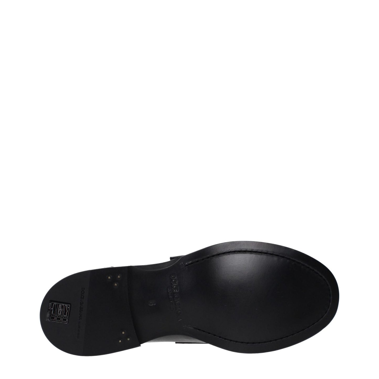 Dolce & Gabbana Black Leather Slip-On Loafers Dolce & Gabbana