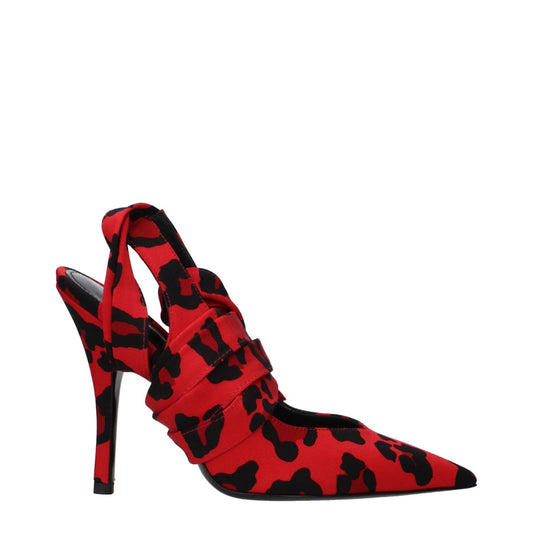 The Attico Red Fabric High Heel Pumps The Attico