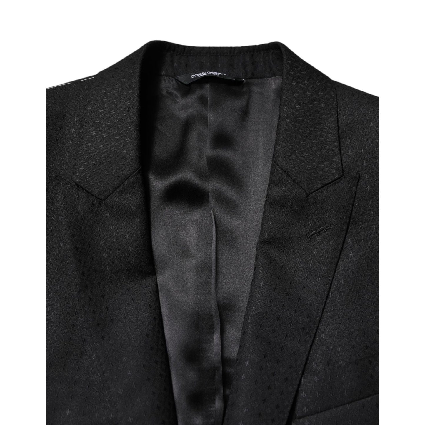 Dolce & Gabbana Black Jacquard Single Breasted 2 Piece Suit Dolce & Gabbana