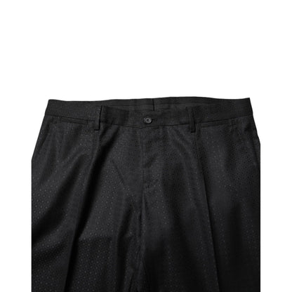 Dolce & Gabbana Black Jacquard Single Breasted 2 Piece Suit Dolce & Gabbana